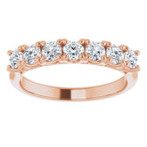 14K Rose 3/4 CTW Natural Diamond Anniversary Band